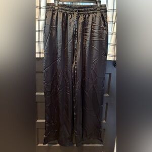Scoop Satin Look Black Wide Leg Pants. Worn Once. L